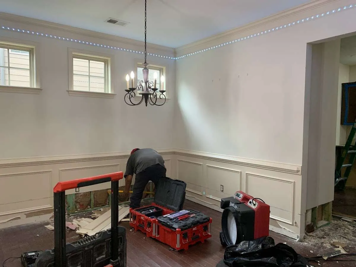 Restoration technician with professional equipment in Ocean Pointe